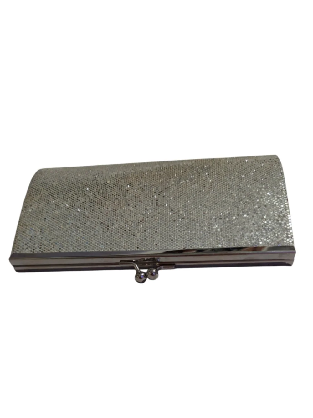 Women's Unbranded Silver Glitter Clutch One Size